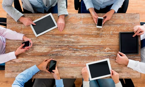 Los móviles y las reuniones