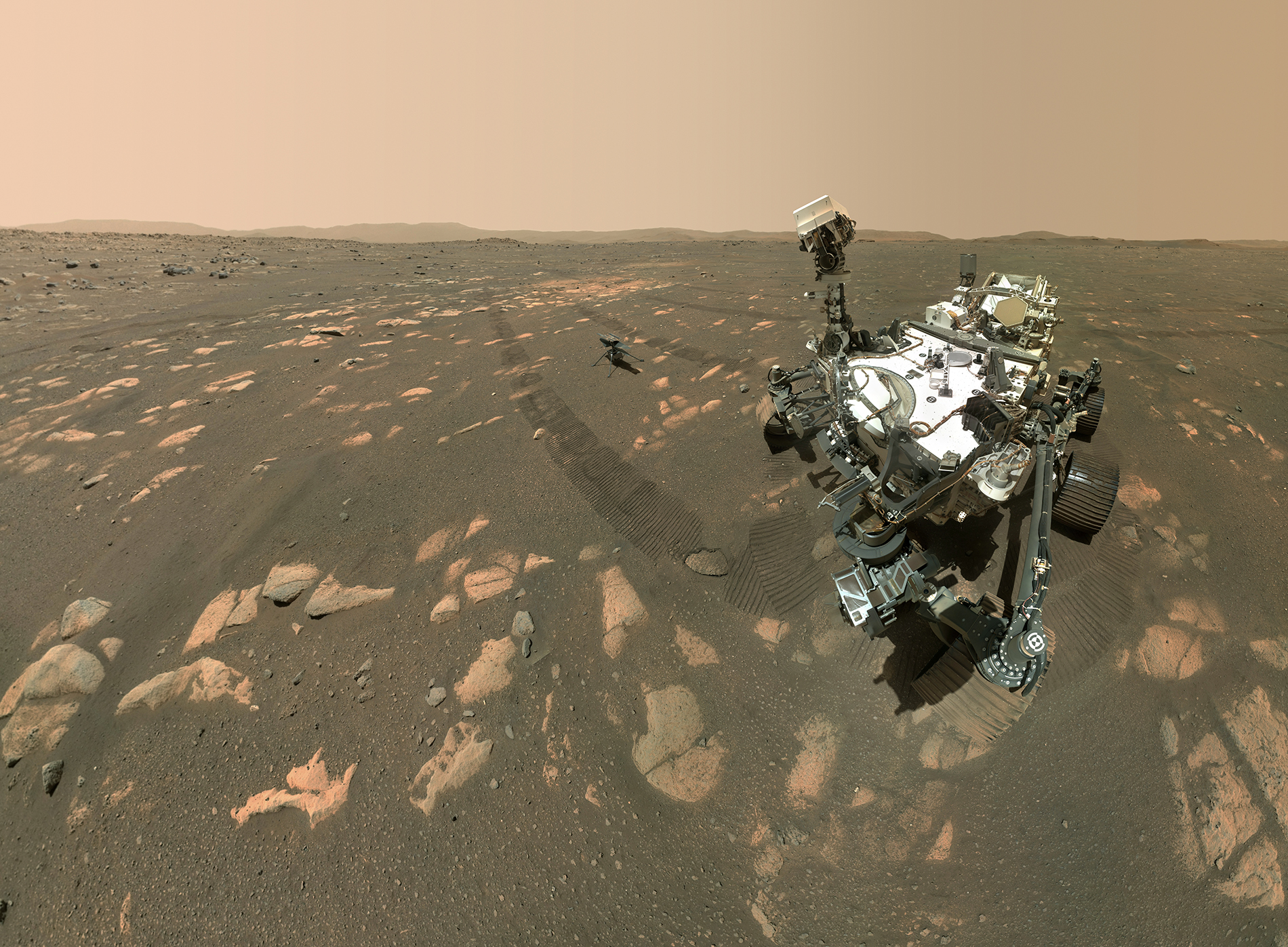 El helicóptero que la NASA utiliza para ayudar al rover Perseverance