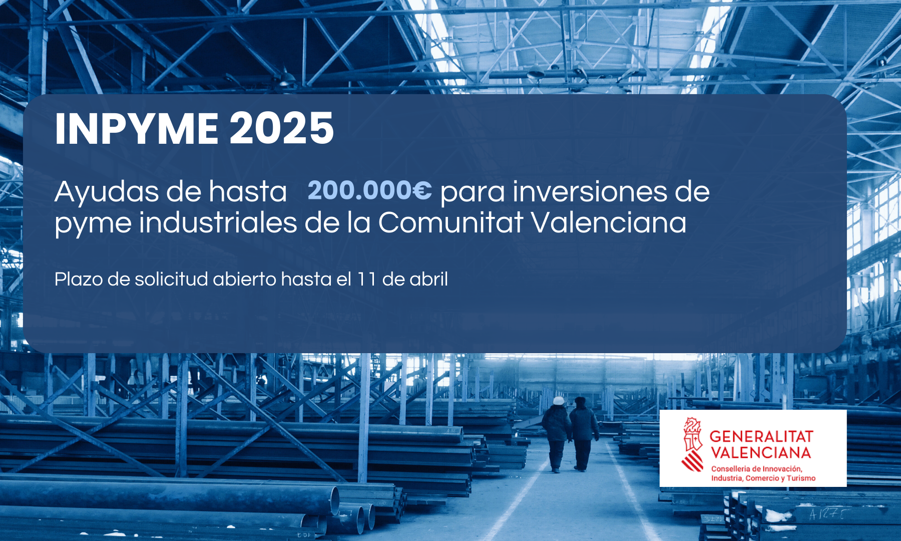 Abierto el plazo para solicitar el programa INPYME 2025